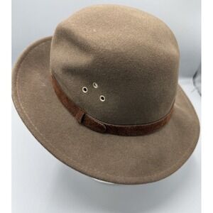 Country Gentleman 100% Wool‎ Felt Brown Mens S Fedora  Water/Crush Resistance
